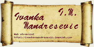 Ivanka Mandrešević vizit kartica